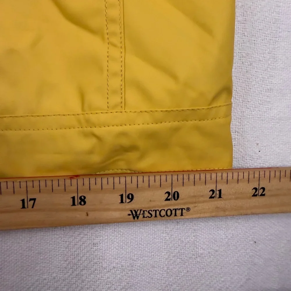 Weatherproof Vintage Yellow Hooded Rain Jacket Mens Medium Full Zip Windbreaker